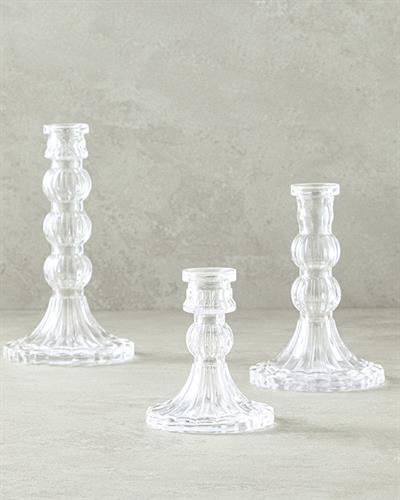 Trace Свещник Стъкло 14,5 см Прозрачен