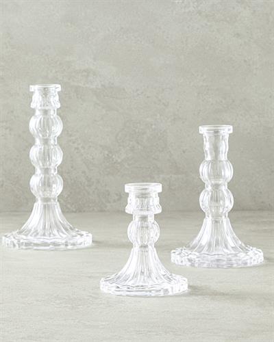 Trace Свещник Стъкло 20 см Прозрачен