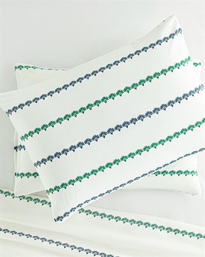 Treelines Кълъфка За Възглавни 2Бр., Лесно За Гладене, Морско Синьо-Зелено, 50 X 70 Cm