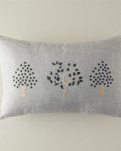 Trees Decorative Cushion Light Gray
