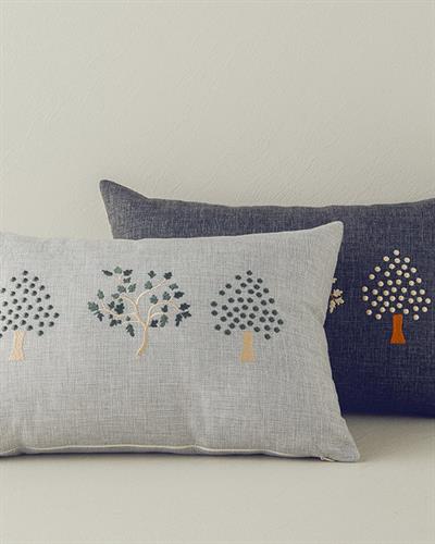 Trees Decorative Cushion Dark Gray