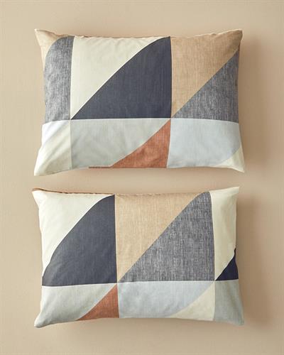 Triad Калъфка За Възглавница 2 бр. Лесно за гладене 50x70 см Сив - Бежов