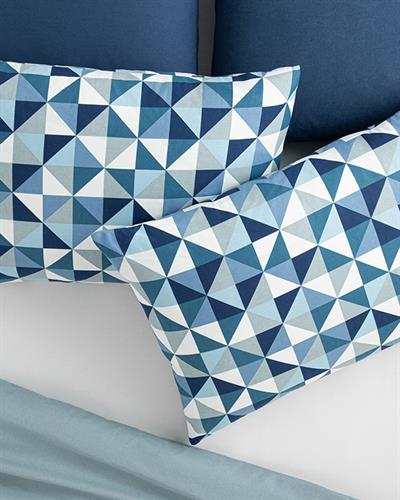 Trigon Калъфка За Възглавница 2 бр. Памучен 50x70 см Син - Сив