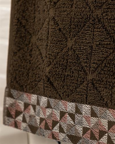 Trigon Кърпа За Лице Жакардов 50x80 см Кафяв