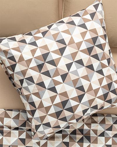 Trigon Калъфка За Възглавница Единичен Памучен 80x80 cm Сив - Бежов