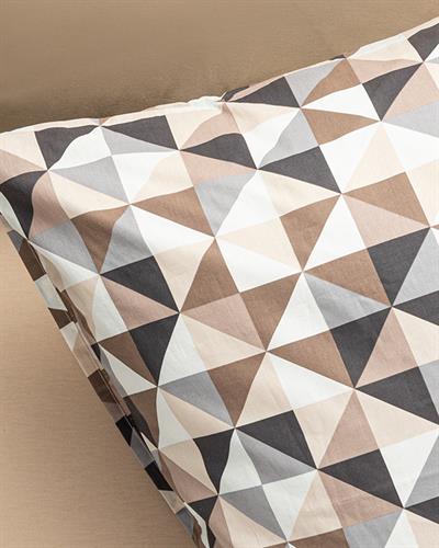 Trigon Калъфка За Възглавница Единичен Памучен 80x80 cm Сив - Бежов