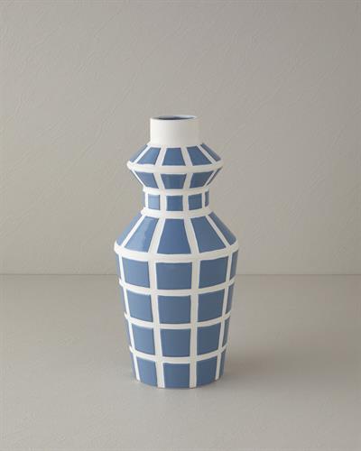 Trina Ваза 17x17x35 см Светлосин