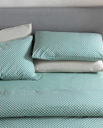 Trio Tile Спално Бельо Компле Единичен Размер, Лесно За Гладене, Зелено, 160 X 220 Cm