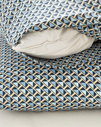 Trio Tile Easy Iron 2 Set Pillowcase 50x70 cm Dark Blue