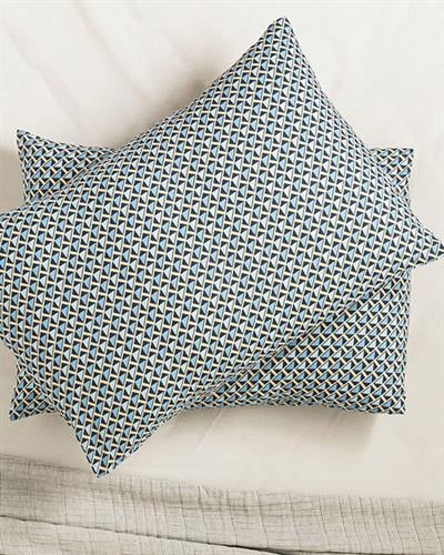 Trio Tile Easy Iron 2 Set Pillowcase 50x70 cm Dark Blue