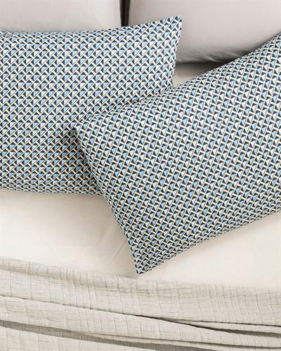 Trio Tile Easy Iron 2 Set Pillowcase 50x70 cm Dark Blue