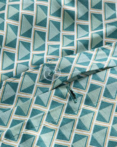 Trio Tile Спално Бельо Компле Двоен Размер, Лесно За Гладене, Зелено, 200 X 220 Cm