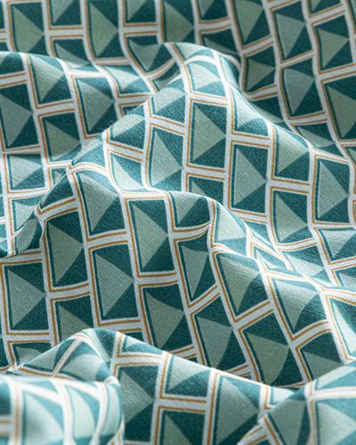 Trio Tile Спално Бельо Компле Двоен Размер, Лесно За Гладене, Зелено, 200 X 220 Cm