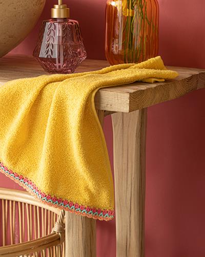 Tropic Хавлии За Ръце С Крошета, Памучен, Жълто, 30 X 40 Cm