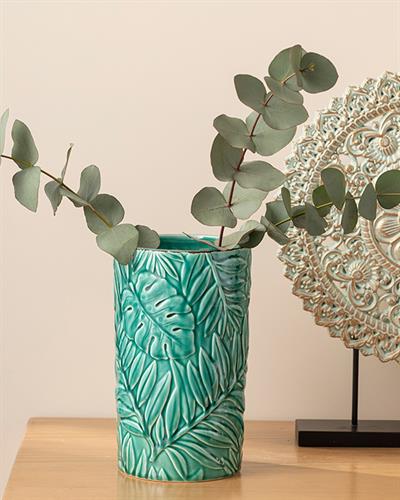 Tropical Ваза 12.5x12.5x21.4 см Зелен