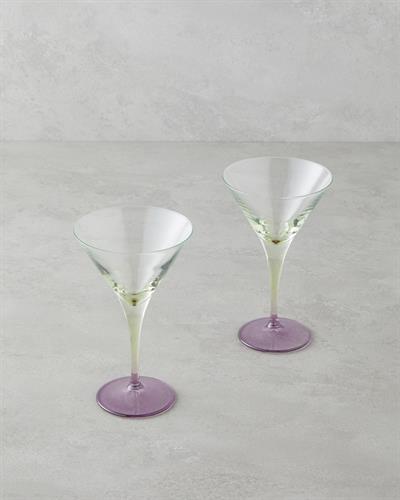 Tropical Чаша 2 бр. Стъкло 175 мл Зелен-Виолетов