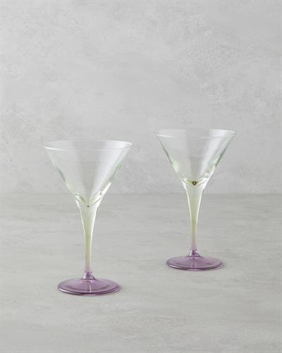 Tropical Чаша 2 бр. Стъкло 175 мл Зелен-Виолетов