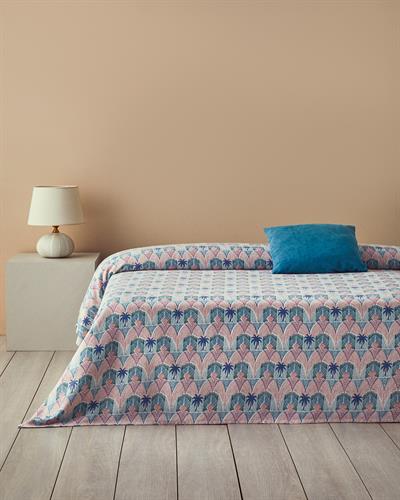 Tropical Palm Одеяло Пике Единичен С щампа 150x220 см Син