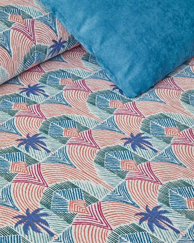 Tropical Palm Одеяло Пике Единичен С щампа 150x220 см Син