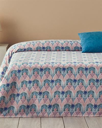 Printed King Size Summer Blanket 240x220 cm Blue