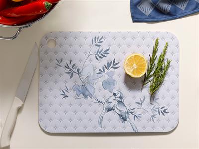 Tual ДЪСКА ЗА РЯЗАНЕ Единичен Меламин 35x25 cm White-Blue