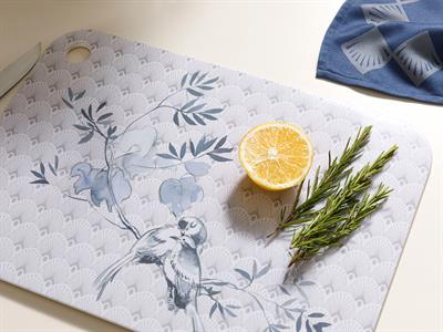 Tual ДЪСКА ЗА РЯЗАНЕ Единичен Меламин 35x25 cm White-Blue