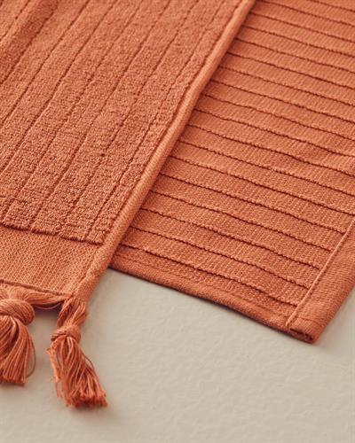 Tuffy Stripe Кърпа За Ръце С ресни Памучен 30x45 см Керемиден