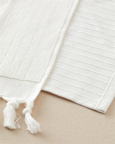 Tuffy Stripe Кърпа За Ръце С ресни Памучен 30x45 см Екрю