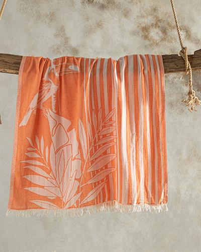 Tukan Пещемал Памучен, Корал, 90 X 150 Cm