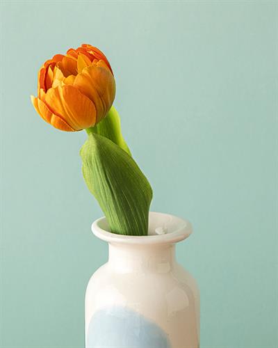 Tulip Изкуствено Цвете Един Стрък 27,5 cm Оранжев