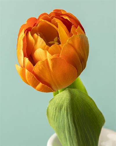 Tulip Изкуствено Цвете Един Стрък 27,5 cm Оранжев