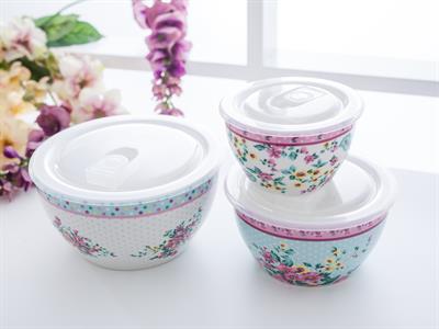 Tulip КУТИЯ ЗА СЪХРАНЕНИЕ 3 комплект Bone China . .