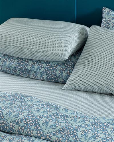 Tulip Blues Спално Бельо Двоен Размер, Лесно За Гладене, Тъмно Синьо, 200 X 220 Cm