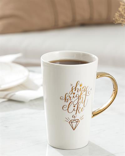 Tulip Shine Чаша New Bone, Златисто, 400 Ml