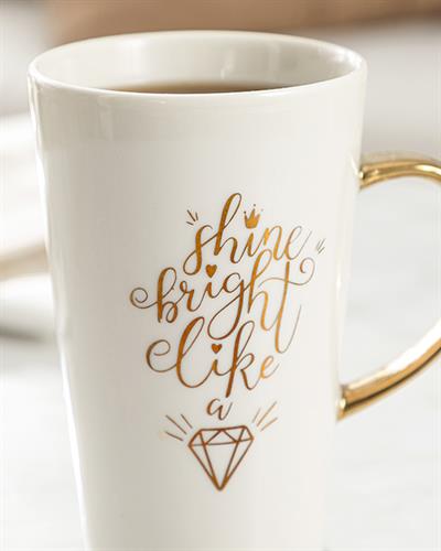 Tulip Shine Чаша New Bone, Златисто, 400 Ml