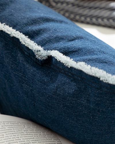 Tulipe Декоративна Възглавница Дънков плат 45x45 см Индиго.