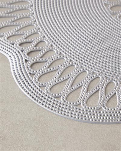Tuscan Подложки За Хранене 2 бр. Pvc 38 см Сребърен.