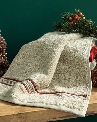 Twin Кърпа За Ръце Раиран Памучен 30x40 см Бежов