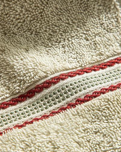 Twin Кърпа За Ръце Раиран Памучен 30x40 см Бежов