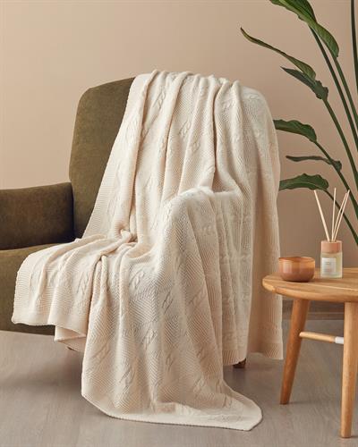 Twine Шал За Диван 130x170 см Светло каменно сив