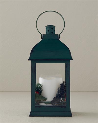 Twist Lantern 10x10x23 cm Green
