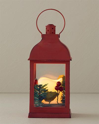 Twist Lantern 10x10x23 cm Red