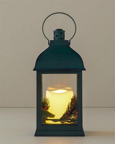 Twist Lantern 10x10x23 cm Green