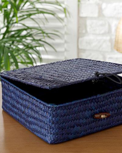 Twist Декоративна Кутия 18X18X6X18X18 cm Син