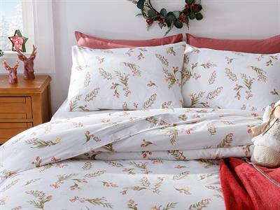 Under the Mistletoe СПАЛНО БЕЛЬО КОМПЛЕ За един човек Памучен 160x220 cm червен