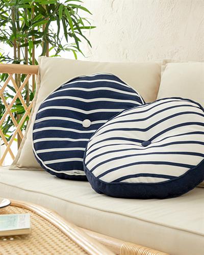 Undersea Декоративн Възглавница Бяло – Индиго, 40 Cm