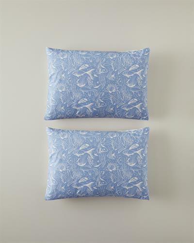 Cotton 2 pcs Pillow Case 50x70 cm Dark Blue