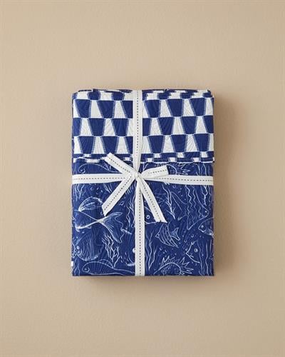 Underwater Wonders Многофункционално Покривало Двоен 200x220 см Тъмносин