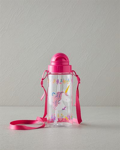 Unicorn Детска Бутилка За Вода С Презрамки, Tritan, Розово, 500 Ml