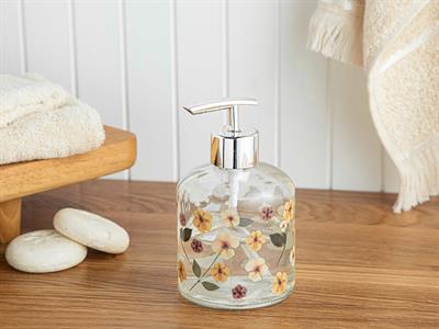 Unique Flowers Bathroom Soap Dispenser 8x14 cm Multicolor